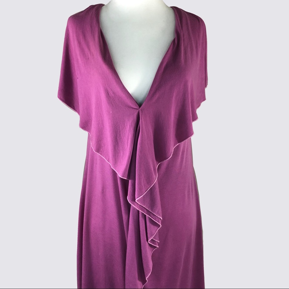LAMADE Fuchsia Ruffled Halter Dress - Picture 6 of 9